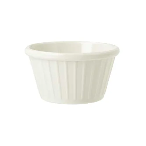 GET F-625-IV Ramekin, 2 Oz, Wide Fluted, Melamine, Ivory, Dishwasher Safe – 1 Dozen