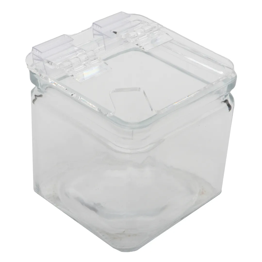 GET GL-444-CO44CL-K Urban Renewal Jar, 20 Oz, 4" x 4" x 4", Clear Glass, With Lid