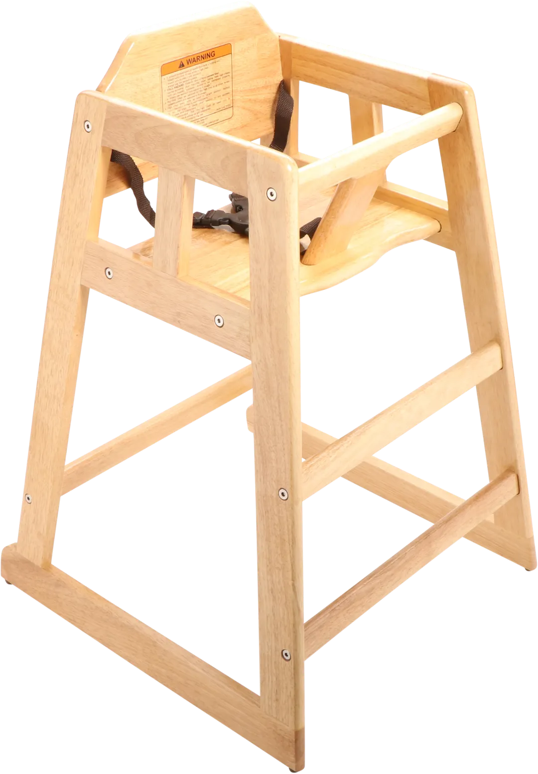 GET HC-100-MOD-N2-1 High Chair, 19-5/8"W x 19-3/4"D x 29"H, Natural Finish, Hardwood, 3-Point Strap Harness