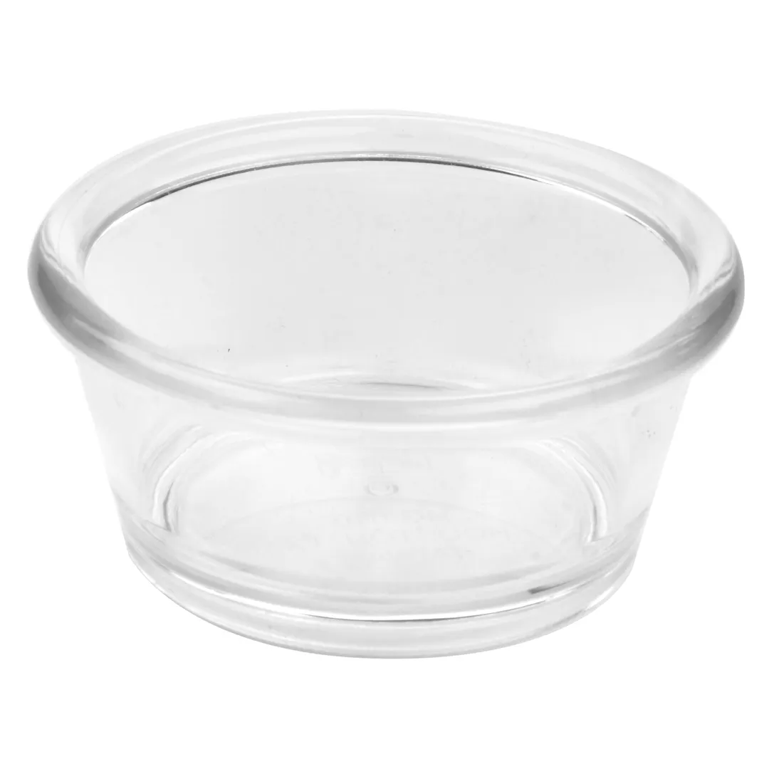 GET HG-010-CL - 2 Oz Clear SAN Plastic Ramekin, 2-3/8" Dia x 1-1/8" Deep, Break‑Resistant, Dishwasher Safe - 1 Dozen
