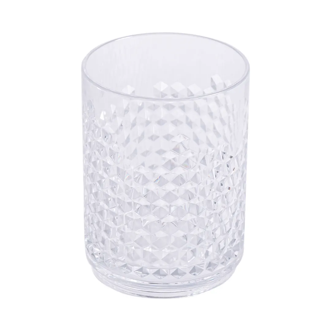 GET HX-14R-CL Huxley Double Rocks, 14 oz Clear SAN, 3.25" Dia x 4.4" H - 1 Dozen