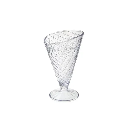 GET ICM-26-2-CL Dessert Time Waffle Cone Cup, 8 Oz, 4" Dia X 6-1/2"H, SAN, BPA Free, NSF - 1 Dozen