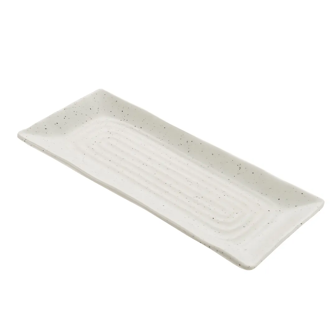 GET INF107 Cheforward Infuse Platter, 12"L x 5-1/8"W x 7/10"H, Rectangular, Melamine, Natural