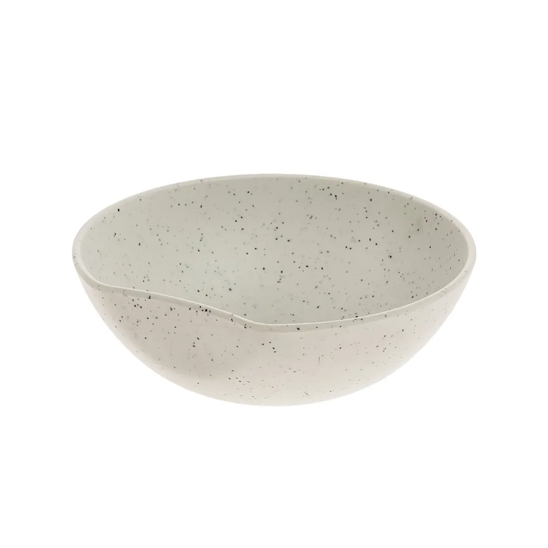 GET INF108 Dented Bowl, 31-1/2 Oz., 7.2"L x 6.6"W x 2.5"H, Round, Melamine, Natural, Dishwasher Safe