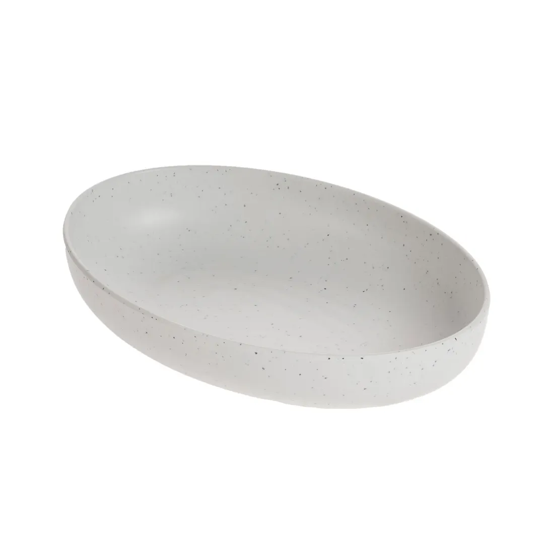 GET INF119 Pasta Bowl, 64 Oz., 10"L x 7"W x 2-3/8"H, Oval, White Melamine, BPA Free