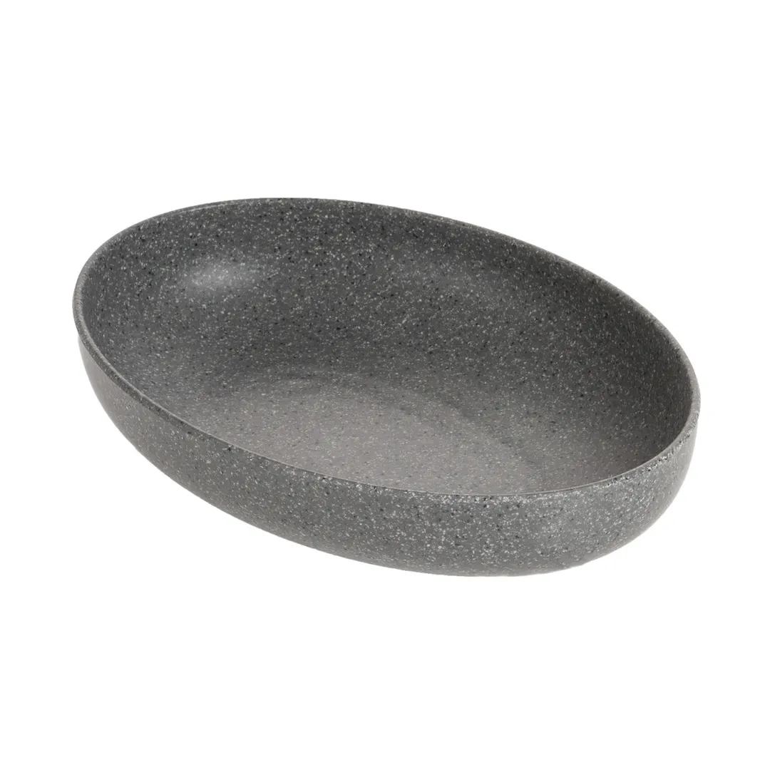 GET INF219 Cheforward Infuse Pasta Bowl, 10"L x 7"W x 2-3/4"H, Oval, Melamine, Stone Grey