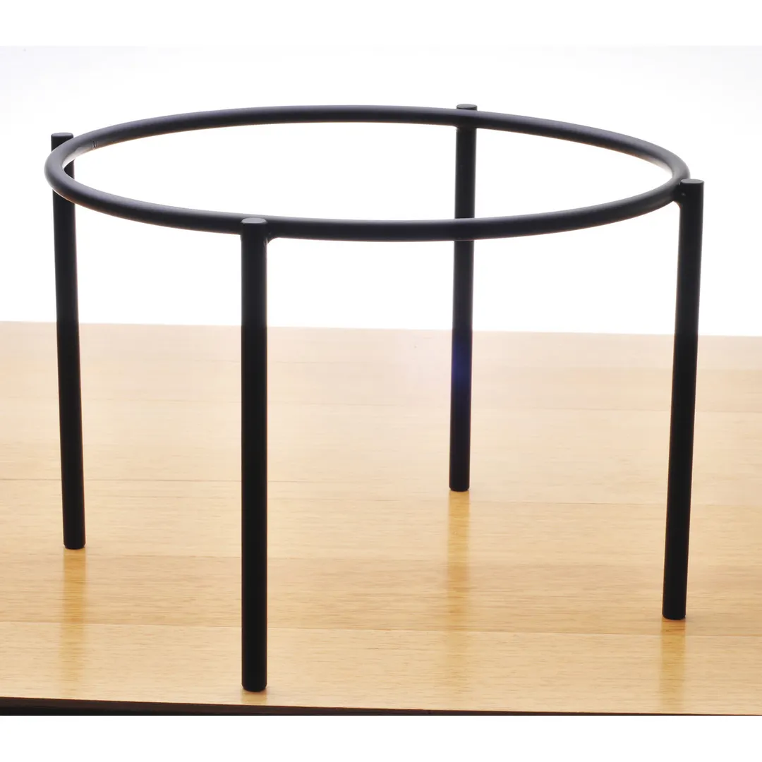 GET IR-510 Urban Renewal Pizza Stand – 10" Dia, 7" Height, Round, 1-Tier, Powder‑Coated Black Iron