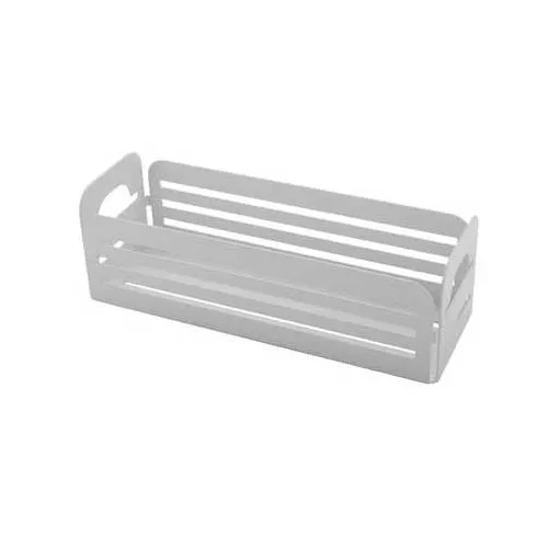 GET IR-720-W Condiment Stand, 12-1/2" x 4-3/8" x 4", 1-Tier Rectangular Powder-Coated Iron White