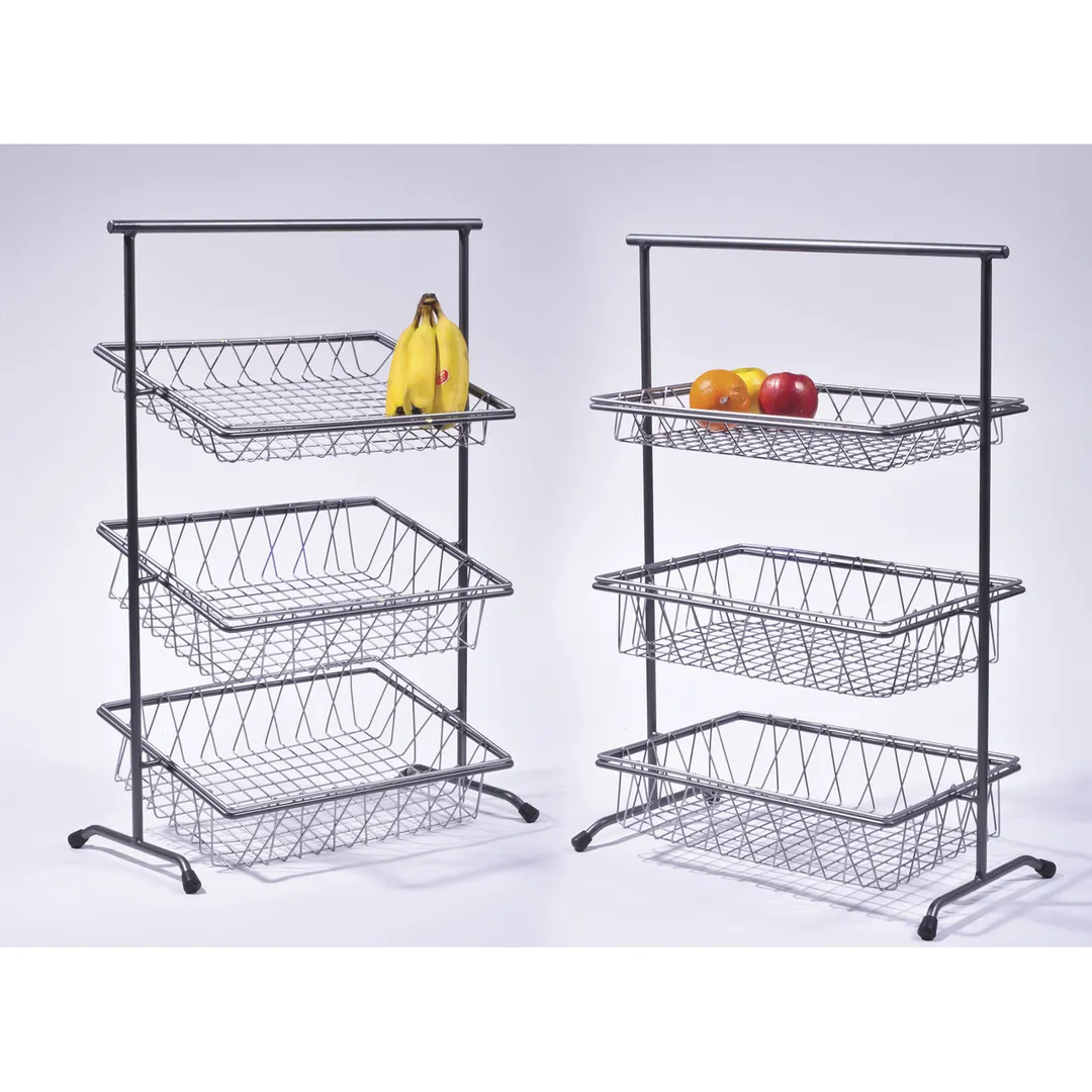 GET IR-902 Urban Renewal POP Pane Stand, 22.75" x 11" x 31.25" Rectangular, 3‑Tier Iron, Gray