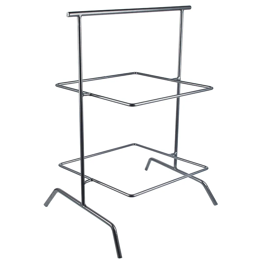 GET IR-910T Urban Renewal POP Display Stand 12" W x 12" D x 25" H Gun Metal Gray 2‑Tier Tilted