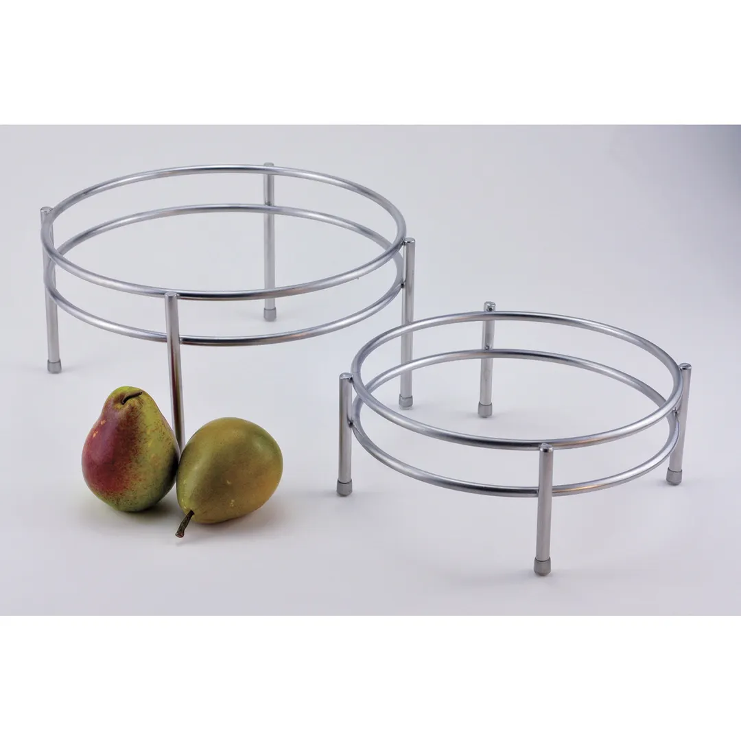 GET IRS-06 Boulevard™ Tubular Bars Riser, 10" Dia. x 4"H, Round, Brushed Stainless Steel