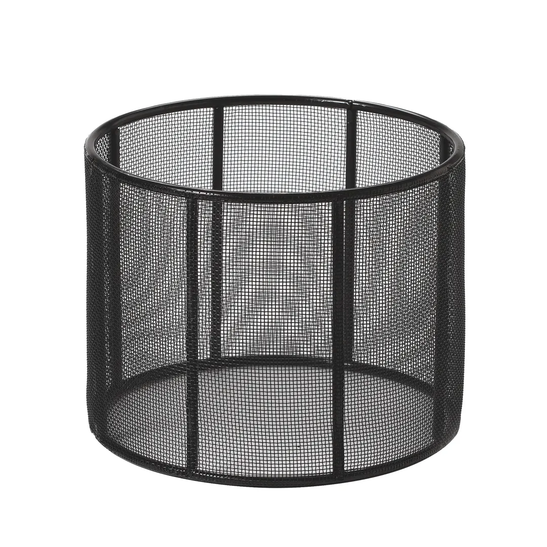 GET IRSFB-103 Urban Renewal Mesh Riser, 7-1/2" Dia. x 6"H, Round, Black, Powder Coated Iron