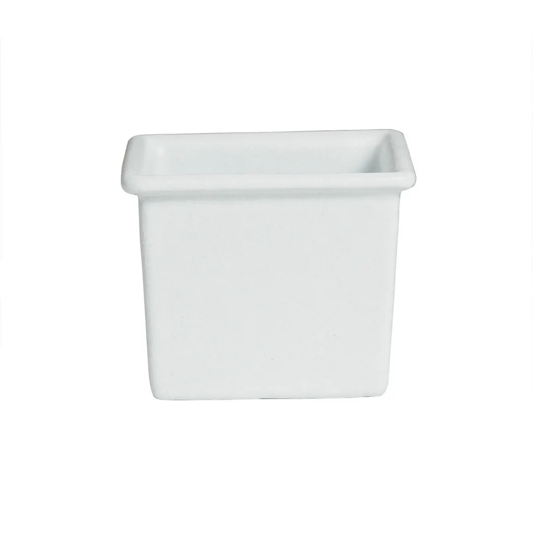 GET IS013-MOD Bugambilia Salad Bar Bowl, 57-1/2 Oz, 6-1/3" L x 6-1/3" W, 5" Deep Cast Aluminum White