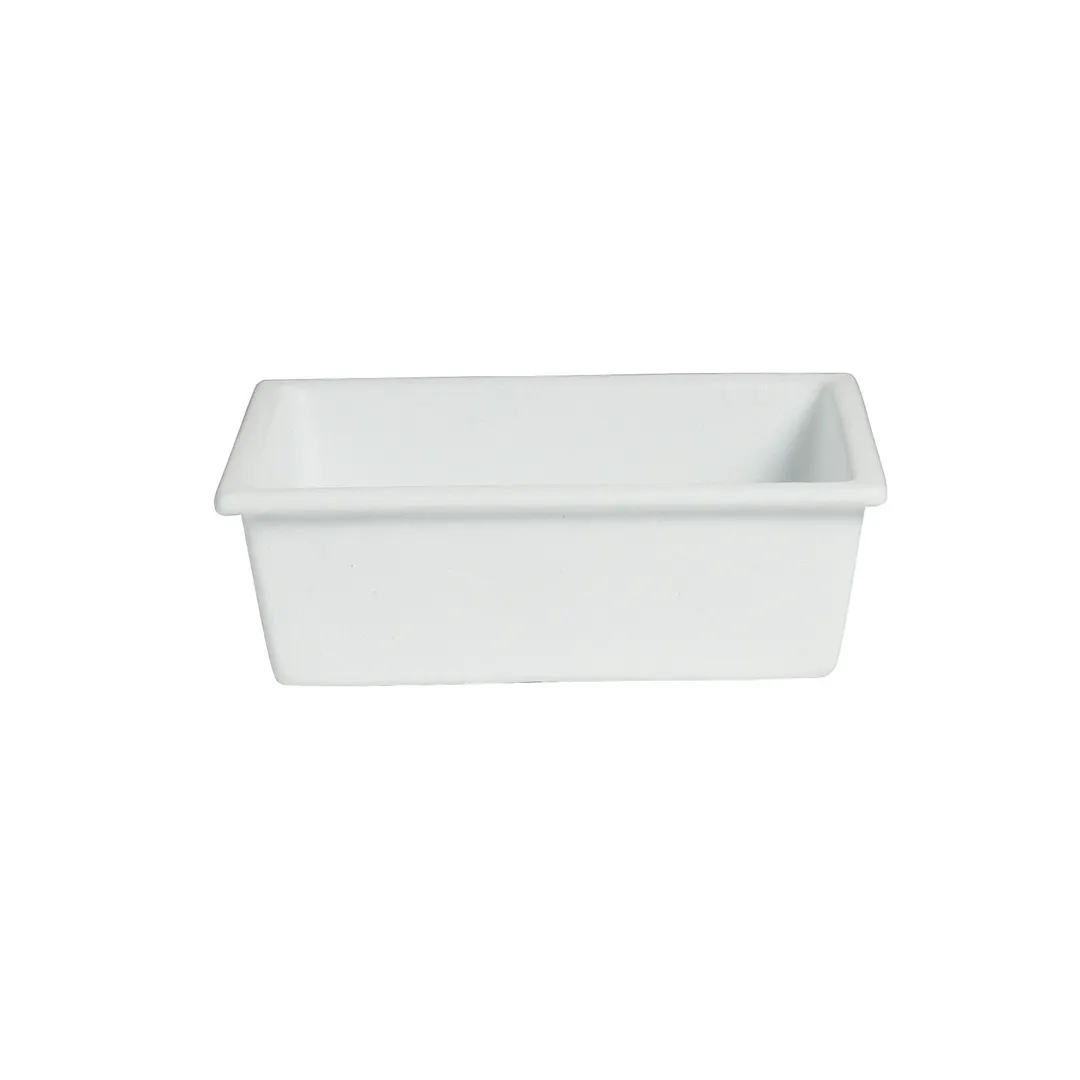 GET IS025-MOD Salad Bar Bowl, 84.54 Oz (1‑2 Qt), 9" x 9" Square, 3" Deep, White Aluminum Resin Finish