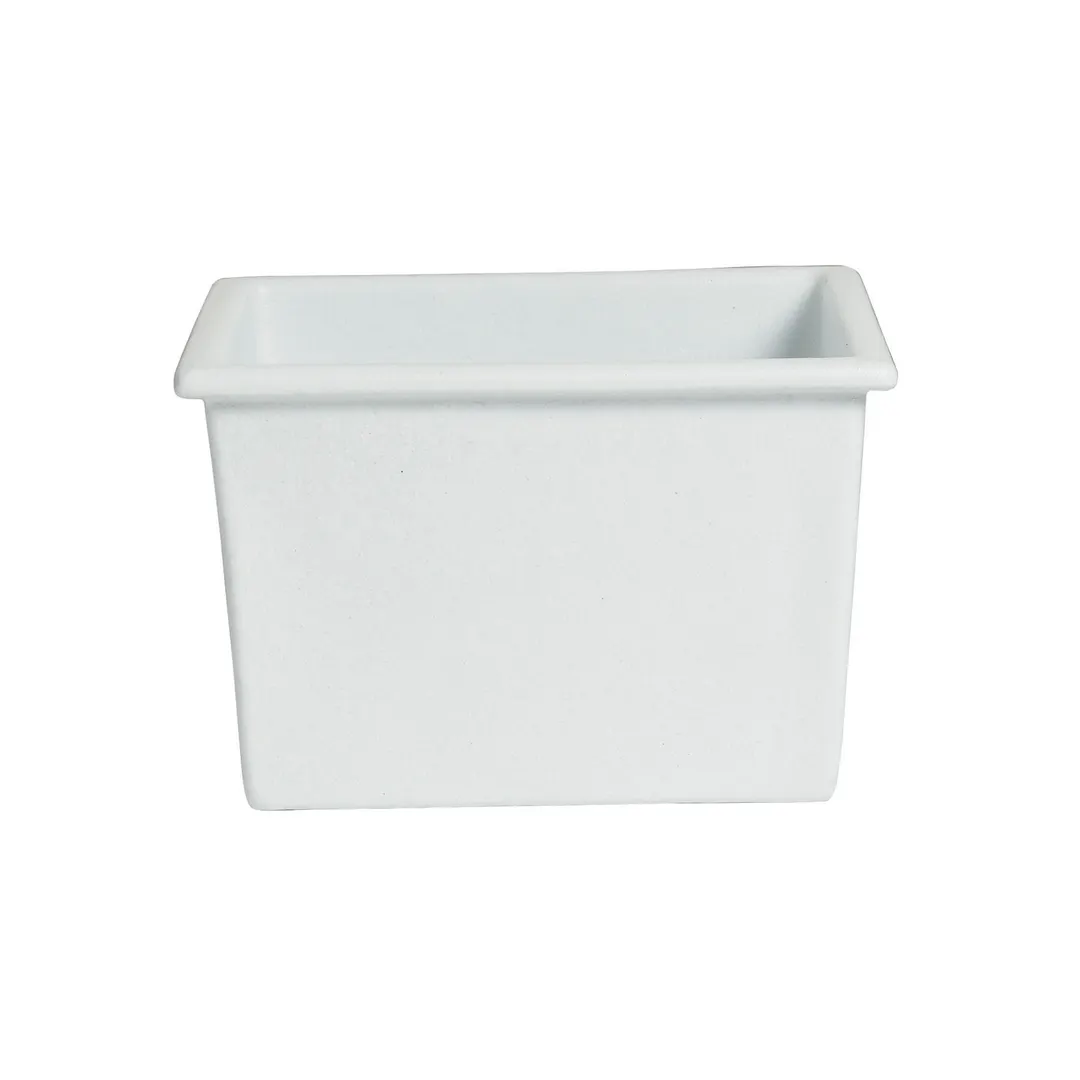 GET IS035-MOD Bugambilia Salad Bowl, 3-4 Qt, White Aluminum, Smooth Finish, 9.65" x 9.65" x 4"