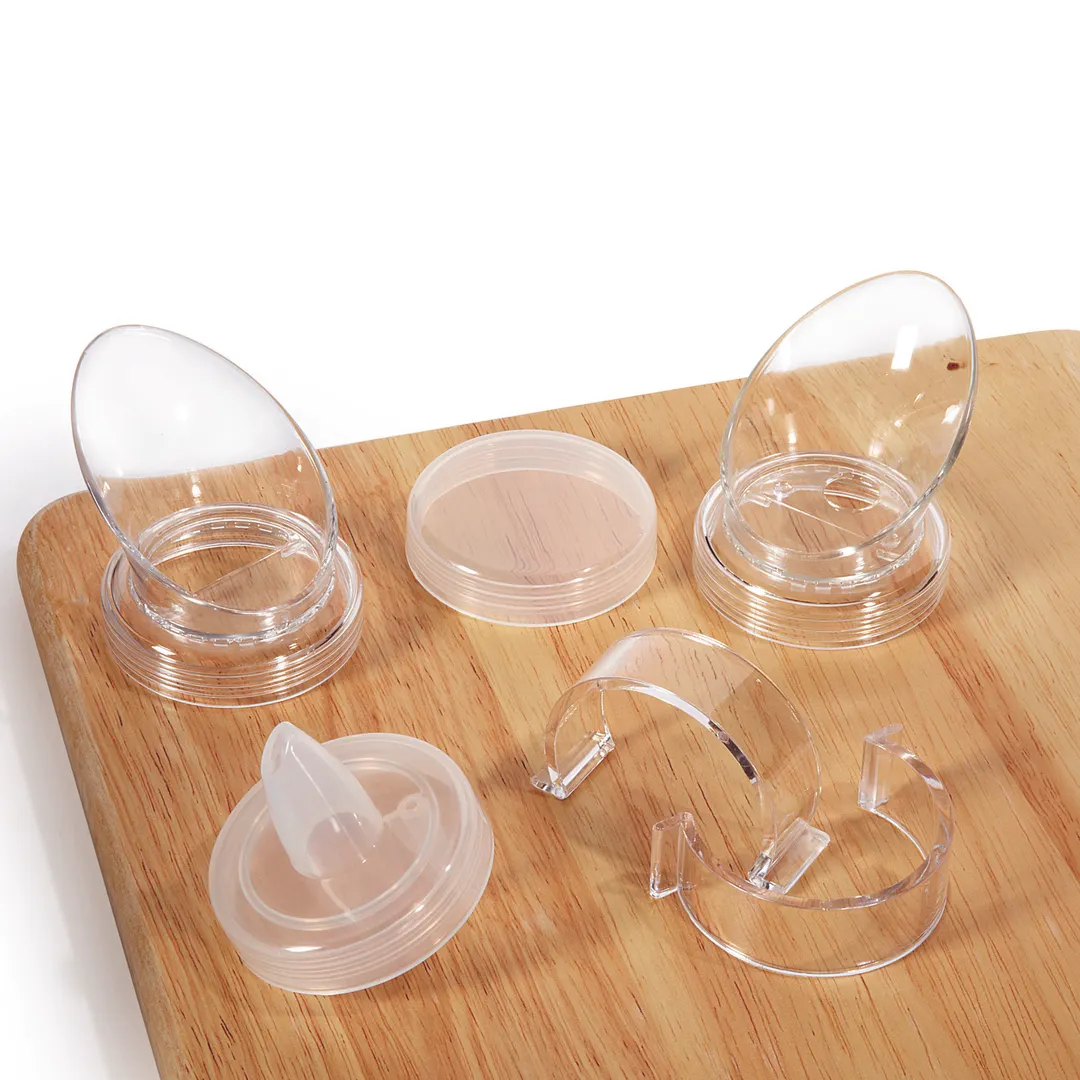 GET JUICE POURCL Clear Polypropylene Pour Lid for SDB-16 & SDB-32 Salad Dressing Bottles - Dozen