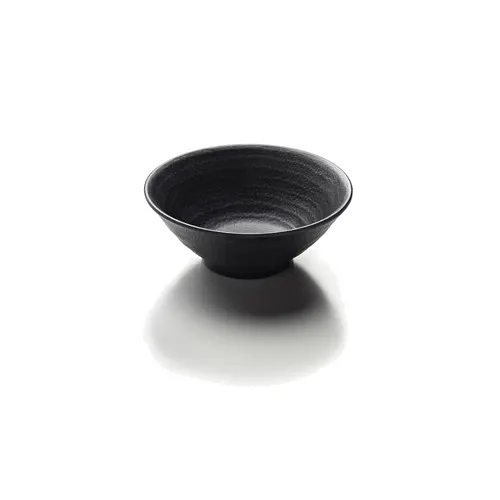 GET JW1007-B Bowl, 24 oz., 7-1/8" Dia. × 2-7/8" H, Black Melamine, Break/Chip/Stain‑Scratch Resistant