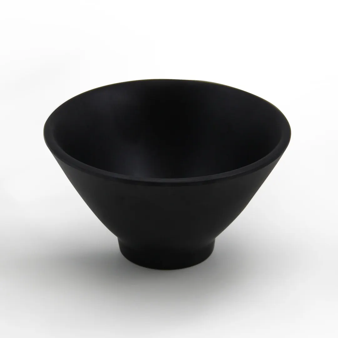 GET JW124-B Bowl, 8 Oz, 4‑3/4" Dia. × 2‑3/8" H, Black Melamine, Break‑Resist, Dishwasher, BPA‑Free