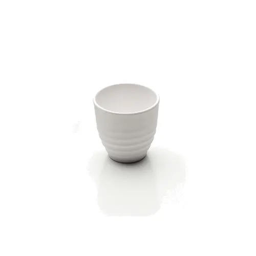 GET JW2024-W Zen Tea Cup, 6 oz, 3" dia x 3" H, White Melamine, Dishwasher Safe