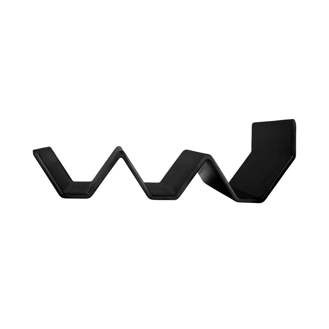 GET JW322-B Zig Zag Tray, 6-1/2" x 5-1/8" x 2-1/4"H, 3 Slots, Black Melamine, Scratch Resistant