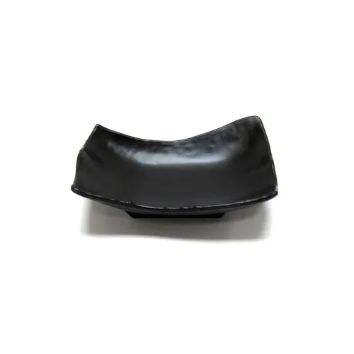 GET JW4010-B Tray, 8 Oz., 7-1/8"L x 4-3/4"W x 1-1/2"H, Rectangular, Melamine, Black