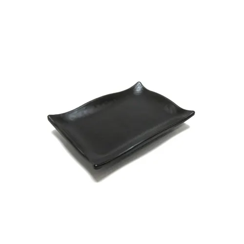 GET JW4030-B Elite Global Solutions Tray, 5-1/8"L x 3-5/8"W x 3/4"H, Rectangular, Melamine, Black