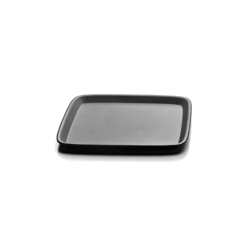 GET JW5212-B Tray, 12" x 3/4"H Square, Black Melamine, Break/Chip & Stain/Scratch Resistant