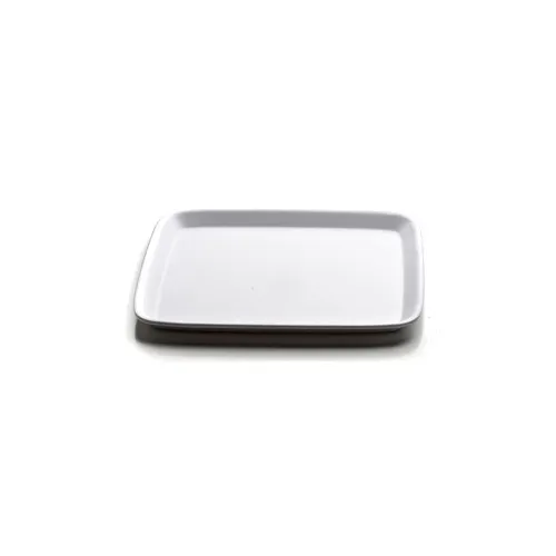 GET JW5212-W Tray, 12" x 3/4"H Square, White Melamine, Break/Chip/Stain-Resistant