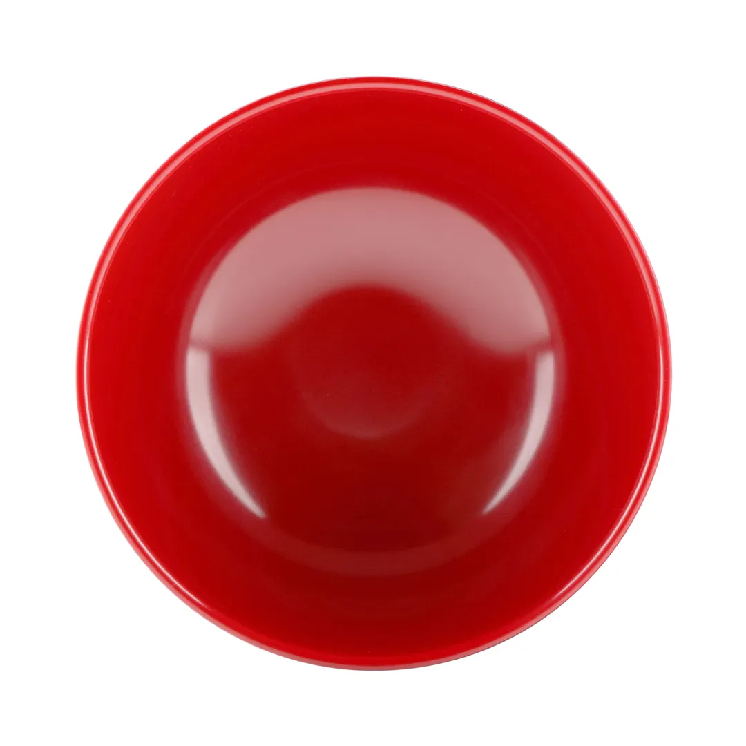 GET JW542T-BR 48oz Bowl – 6-3/4" Dia. x 3-1/2" H, Red Interior, Black Exterior, BPA‑Free