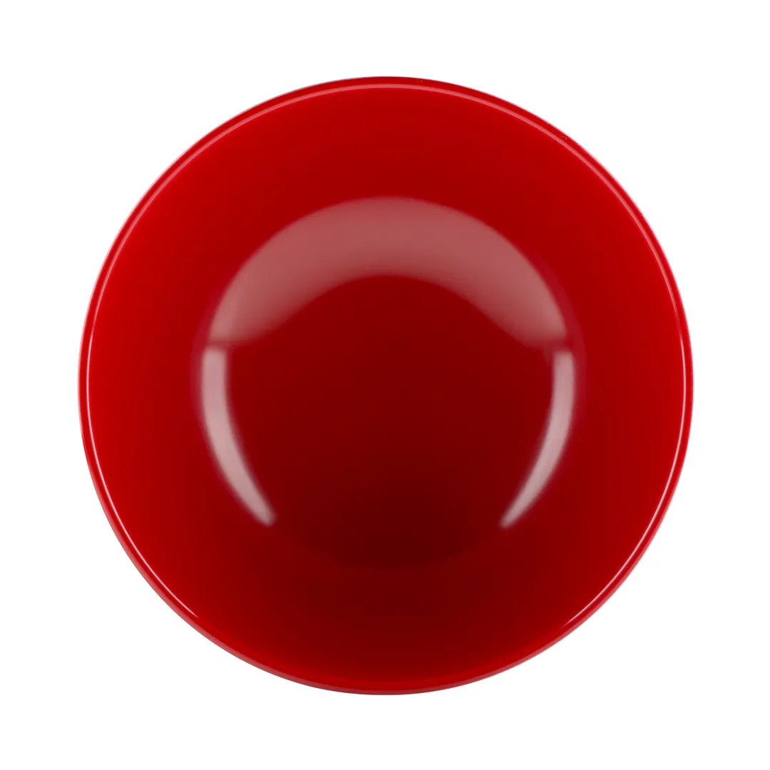 GET JW642T-BR Bowl, 64 Oz., 7-3/4" Dia. x 4" H, Red/Black Two-Tone Melamine, Dishwasher Safe