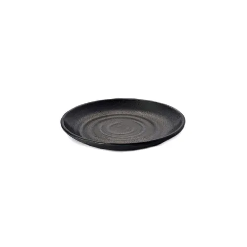 GET JW7007-B Plate, 7-3/4" Dia. x 1"H, Round Coupe, Resistant, Dishwasher Safe, Melamine, Black