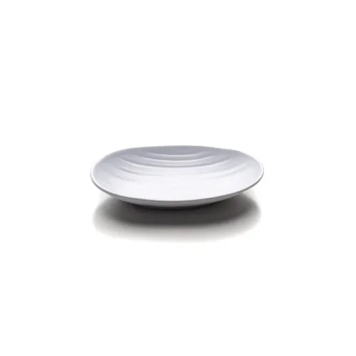 GET JW7307-W Elite Solutions Plate, 7-1/4"L x 4-1/2"W x 1-1/8"H, Oval, Deep, White Melamine