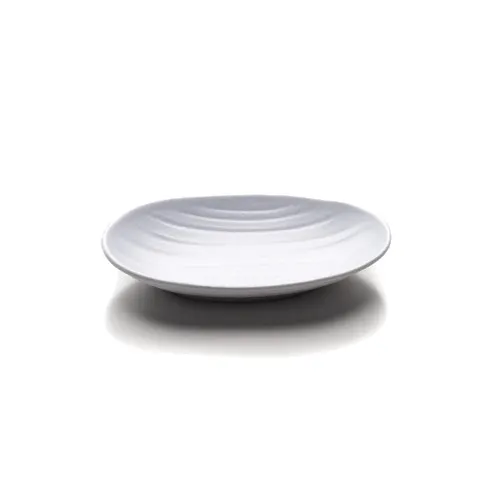 GET JW7309-W Oval Plate, 9"L x 5-3/4"W x 1-3/8"H, White Melamine, Deep, Scratch & Chip Resistant