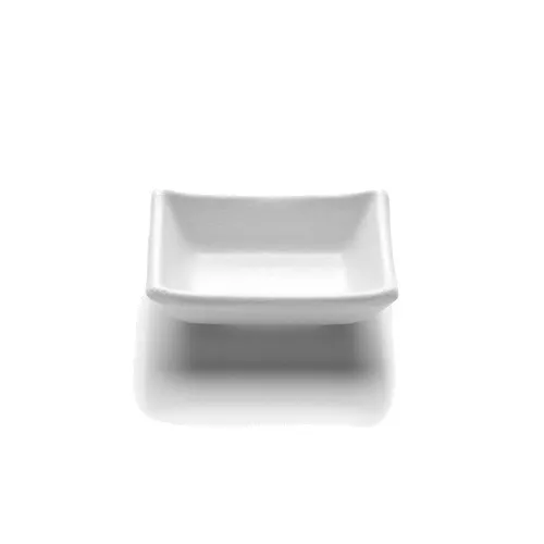 GET JWT57-W Kozara 2oz White Melamine Bowl, 3-5/8"L x 2-3/4"W x 1-1/4"H, Scratch‑Resistant
