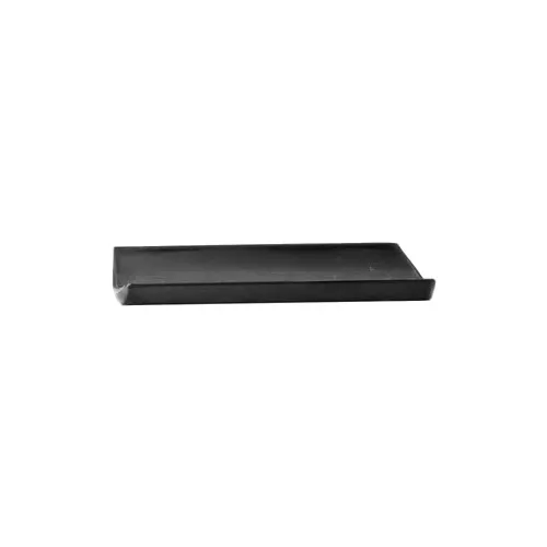 GET JWTR07-B Towel Plate, 6-3/4" x 1-3/4" x 5/8", Black Melamine, Break-Resistant, Dishwasher Safe