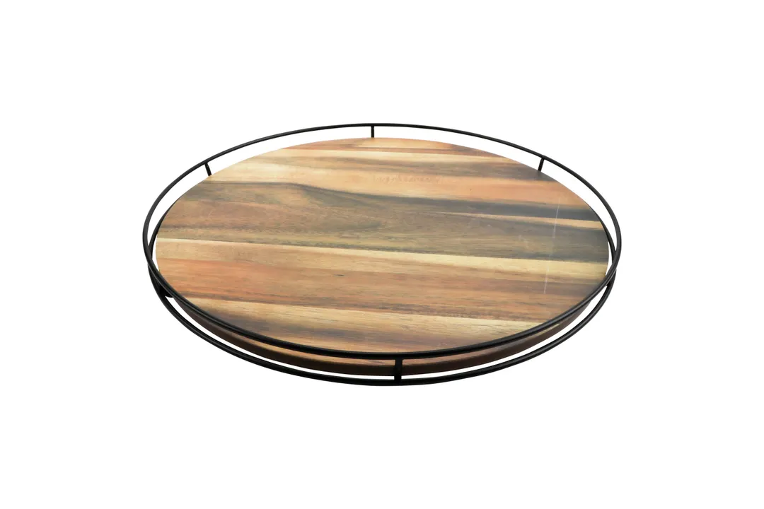 GET LS-BASE18-BK Clipper Mill Lazy Susan Base, 18" Dia., Black, Aluminum Metal