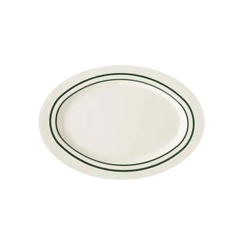 GET M-4010-EM Platter – 16-1/4" x 12" Oval Melamine, Dishwasher‑Safe, Break‑Resistant - 1 Dozen