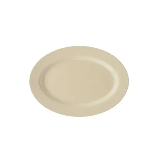 GET M-4010-S Tahoe™ Platter, 16-1/4" x 12" Oval Beige Melamine, Break‑Resistant - 1 Dozen