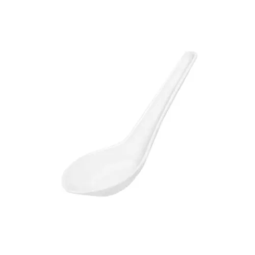 GET M-6030-W Hidden Treasures Won-Ton Soup Spoon, 0.65 oz., Break-Resistant, White Melamine, NSF, 1 Dozen