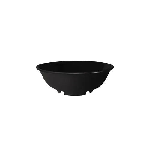 GET M-811-BK Black 1-Qt Melamine Bowl, 7-1/2" Dia × 2-1/2" H, Break-Resistant, BPA Free, 1 Dozen