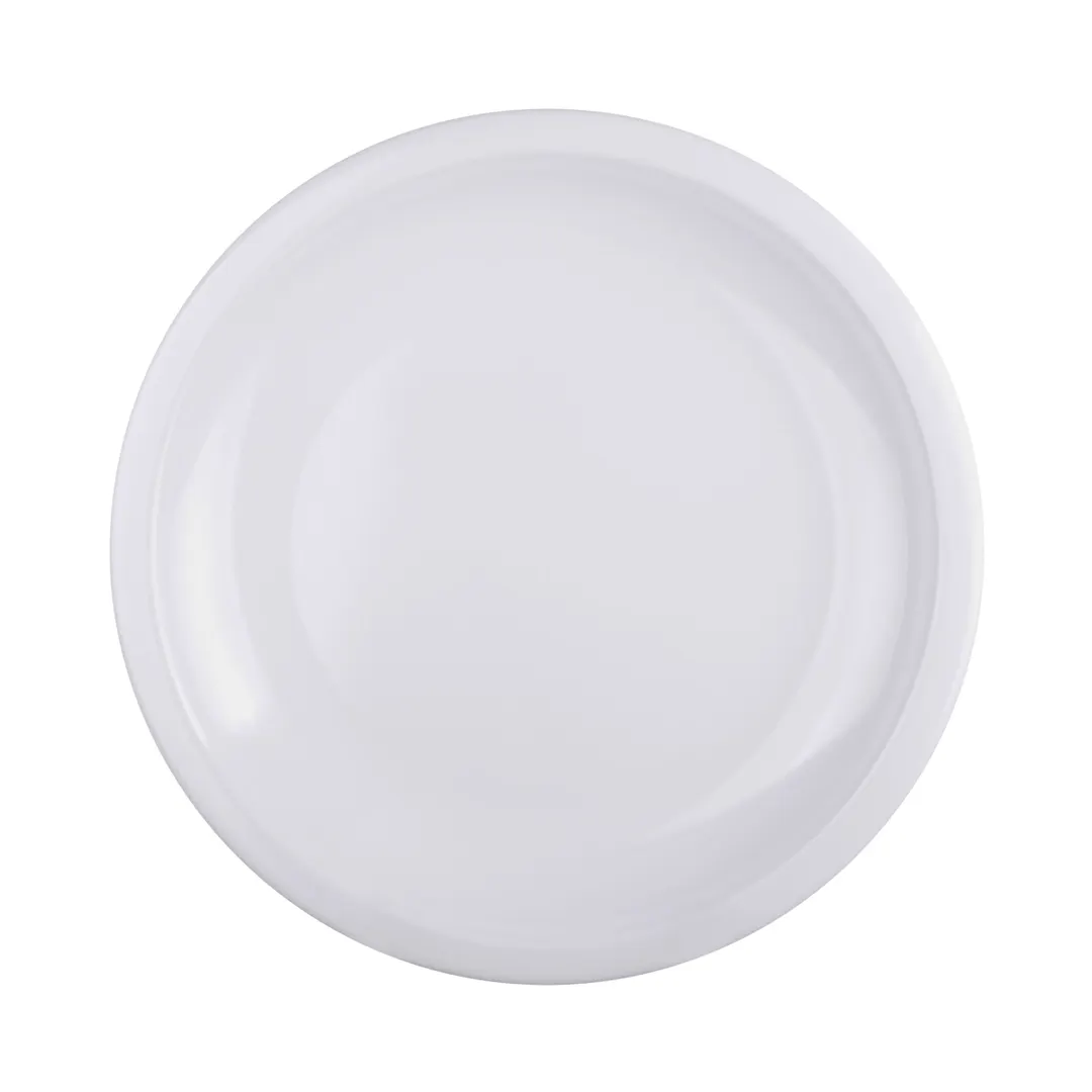 GET M10118R-W 10" Round Melamine Serving Platter, White, Dishwasher Safe, BPA Free