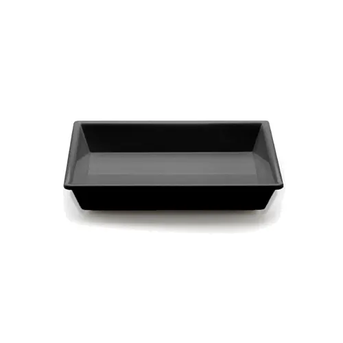 GET M1012RC-B Bowl, 12"L x 10"W x 2"H, 2-1/2 Qt (80 Oz), Melamine, Black