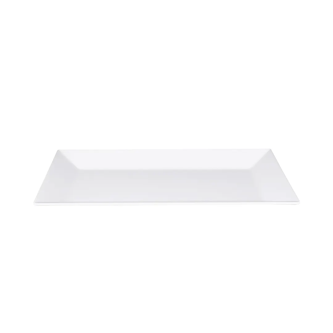 GET M1018RC-NW Platter, 18-3/8"L x 10"W x 1-1/2"H, Rectangular, Melamine, White