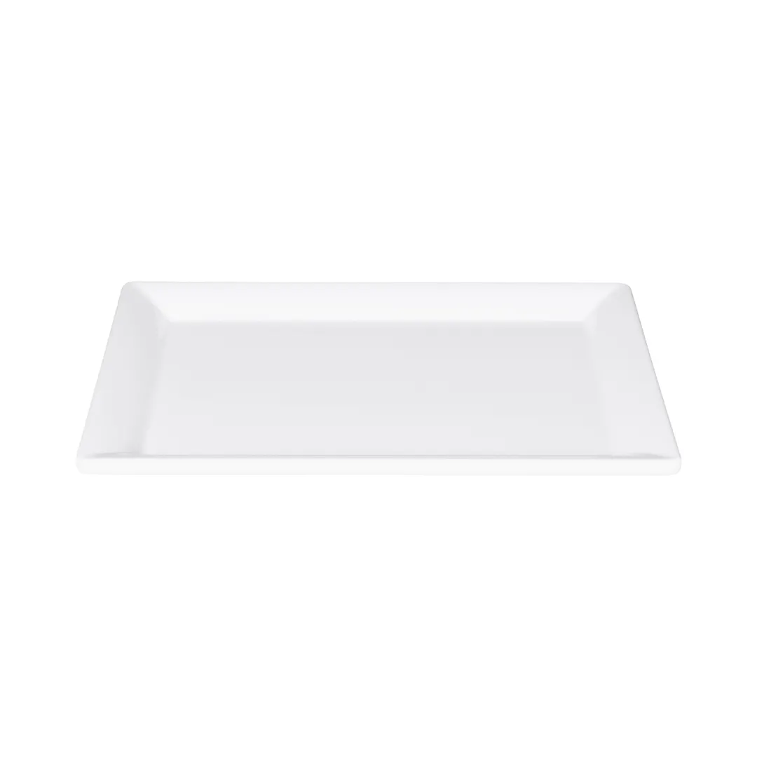 GET M1058-NW Platter, 10-1/2"L x 8-3/4"W x 3/4"H, Rectangular Melamine White, Break Resistant