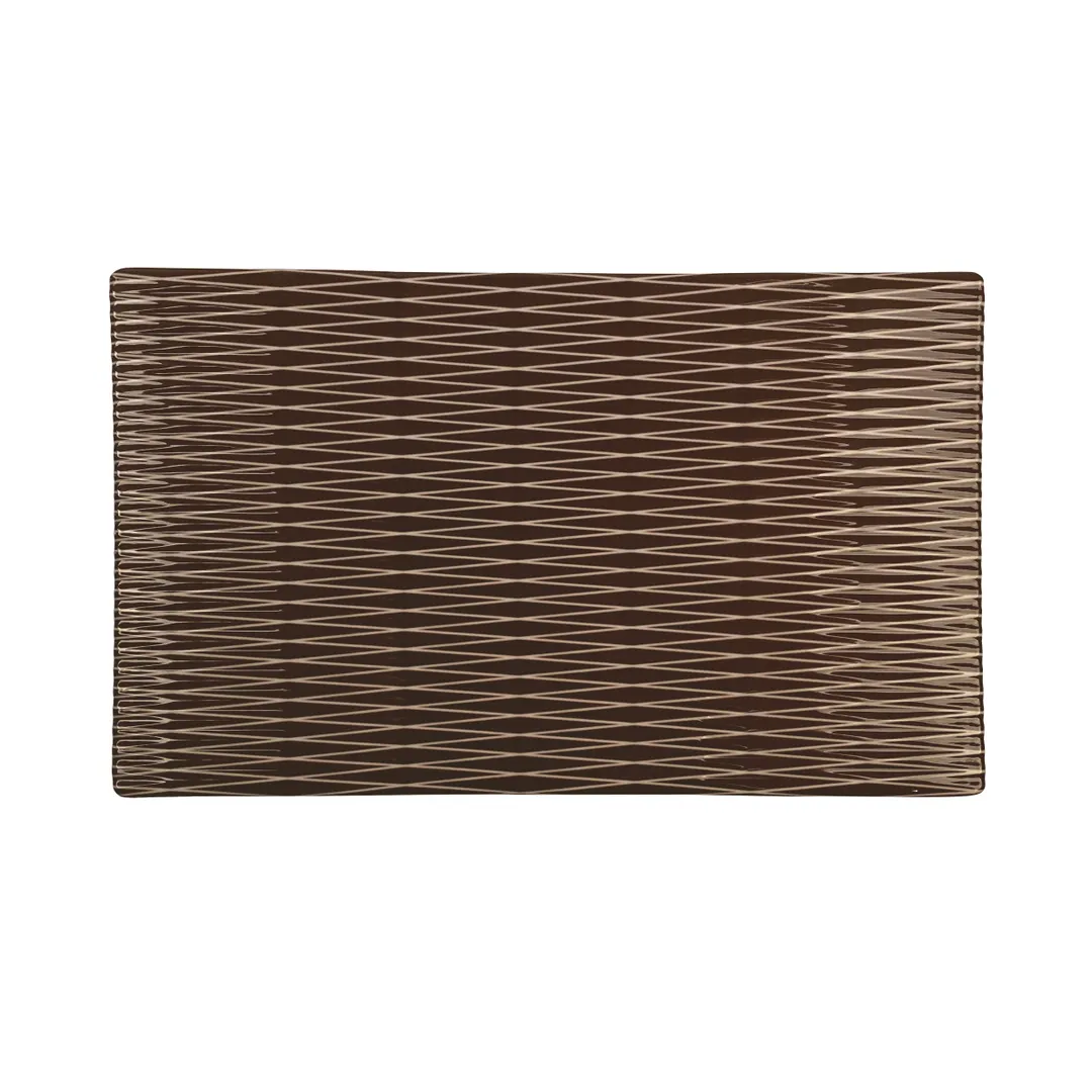 GET M10638RC-CH Elite Global 10-1/2" x 6-3/8" Rectangular Melamine Tray, Brown, BPA Free, Resistant