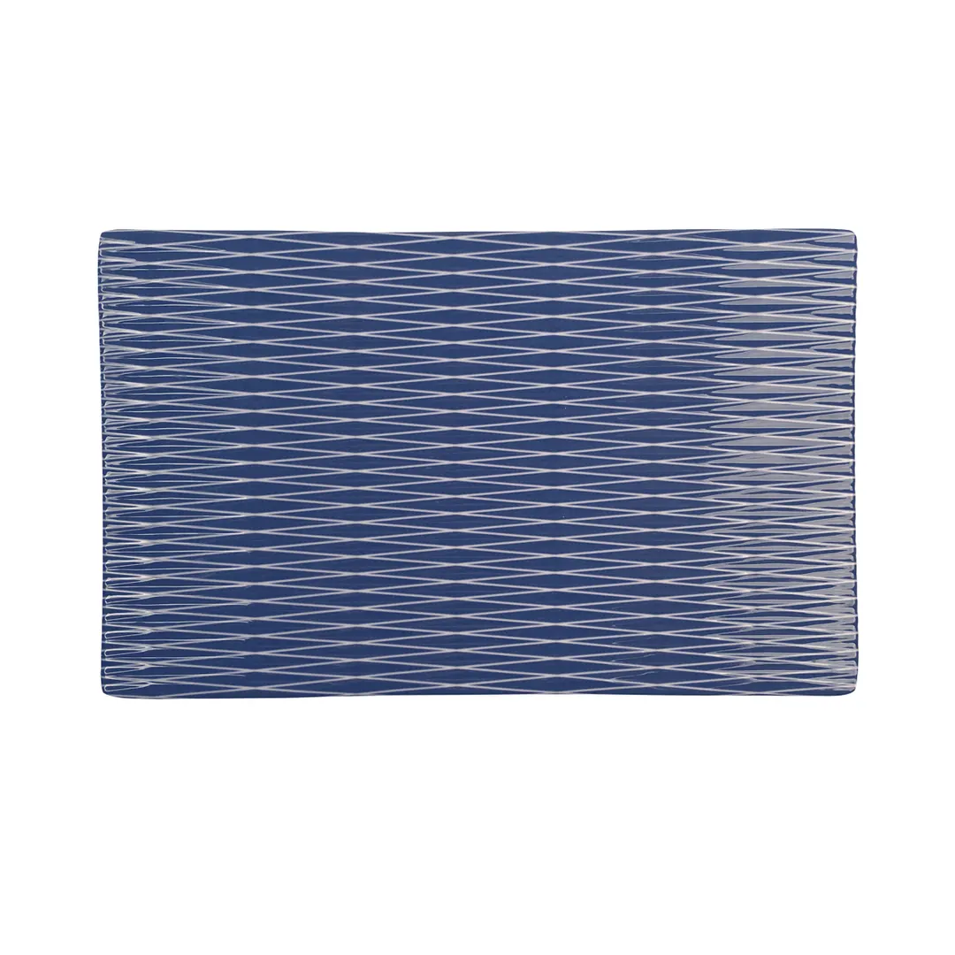GET M10638RC-LAP Tray, 10-1/2" x 6-3/8" Rectangular Melamine, Blue Lapis Decal, BPA Free