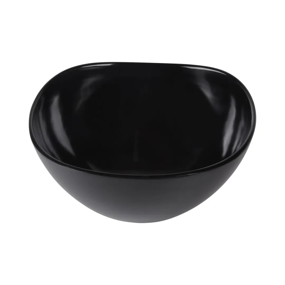 GET M10OV-B 3-Qt Black Melamine Free-Form Bowl, 10" x 4-1/2" Height, BPA Free, Dishwasher Safe