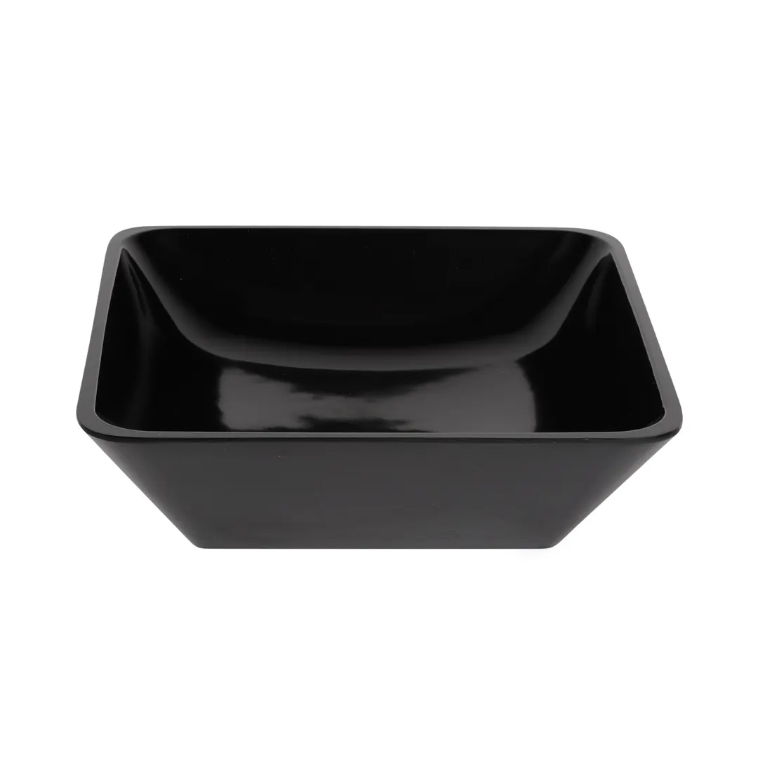 GET M10SQ-B Elite Global Solutions Bowl, 2-1/4 Qt. (72 Oz.), 10" x 3"H, Square, Melamine, Black