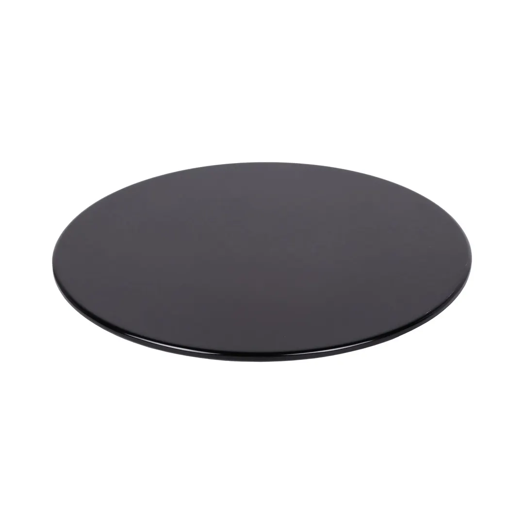 GET M114-B Black 11" Melamine Plate, 1/2" H, Round Flat, BPA‑Free, Dishwasher Safe