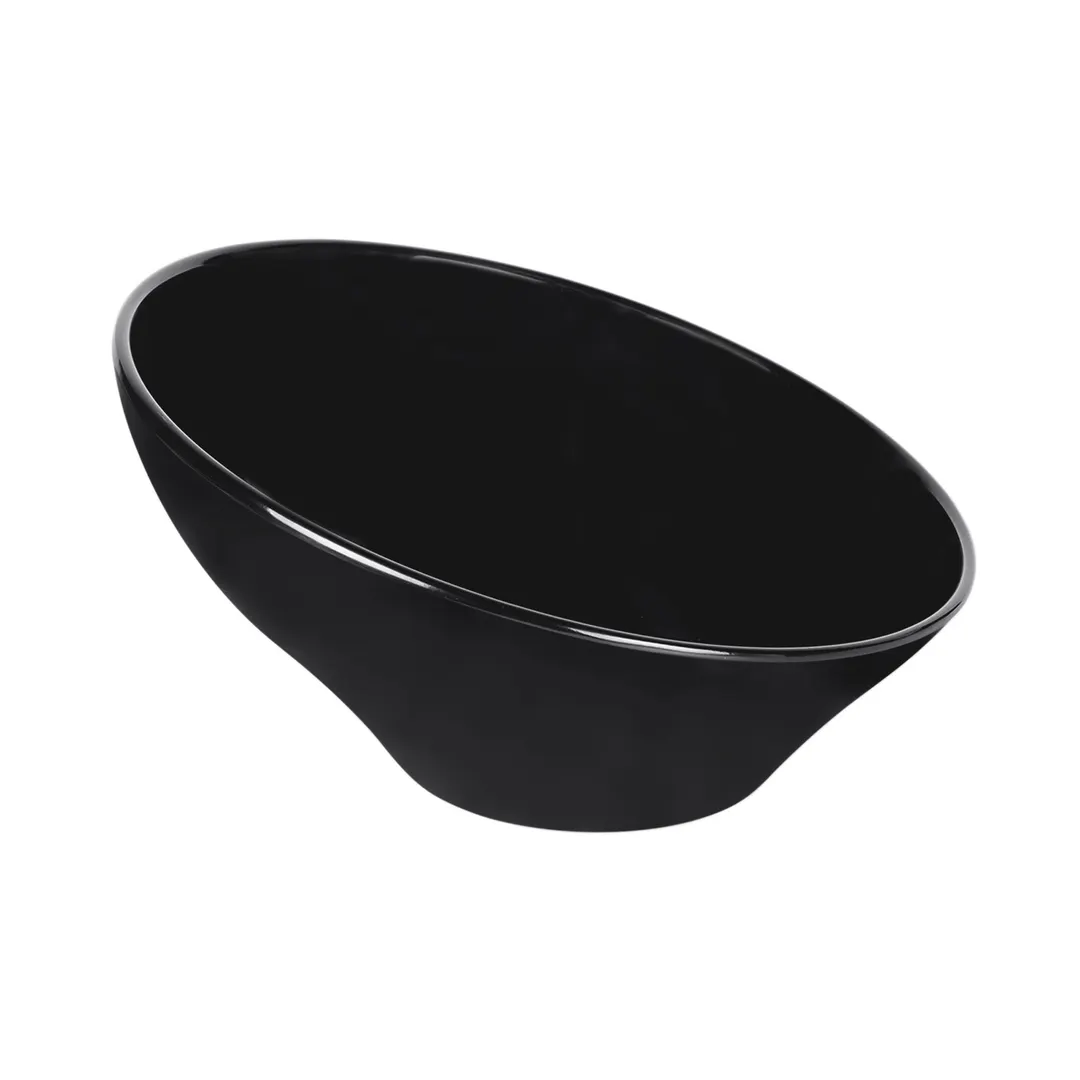 GET M115-B Bowl, 2 Qt (64 Oz) 11-1/2" Dia x 3-1/4" x 6" H, Round Melamine Black, Safe, BPA‑Free